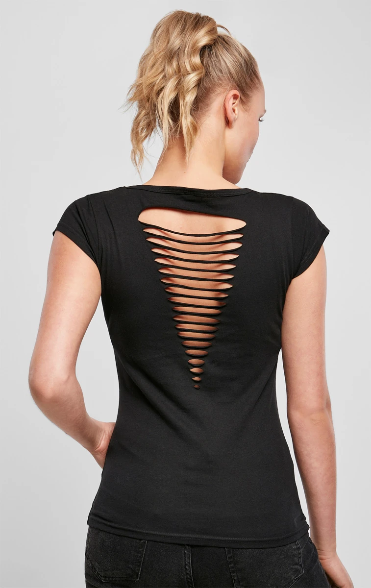 Build Your Brand Ladies Back Cut Tee