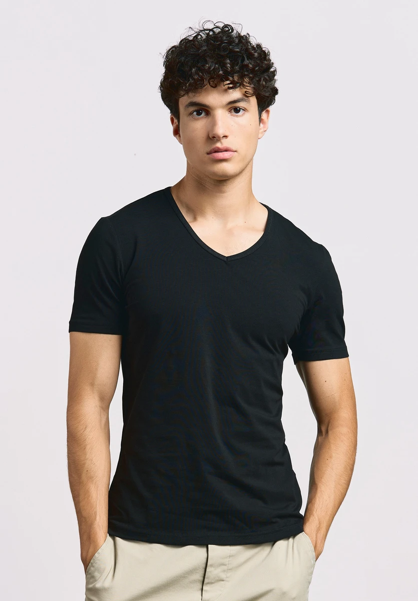 Promodoro Slim Fit V-Neck-T