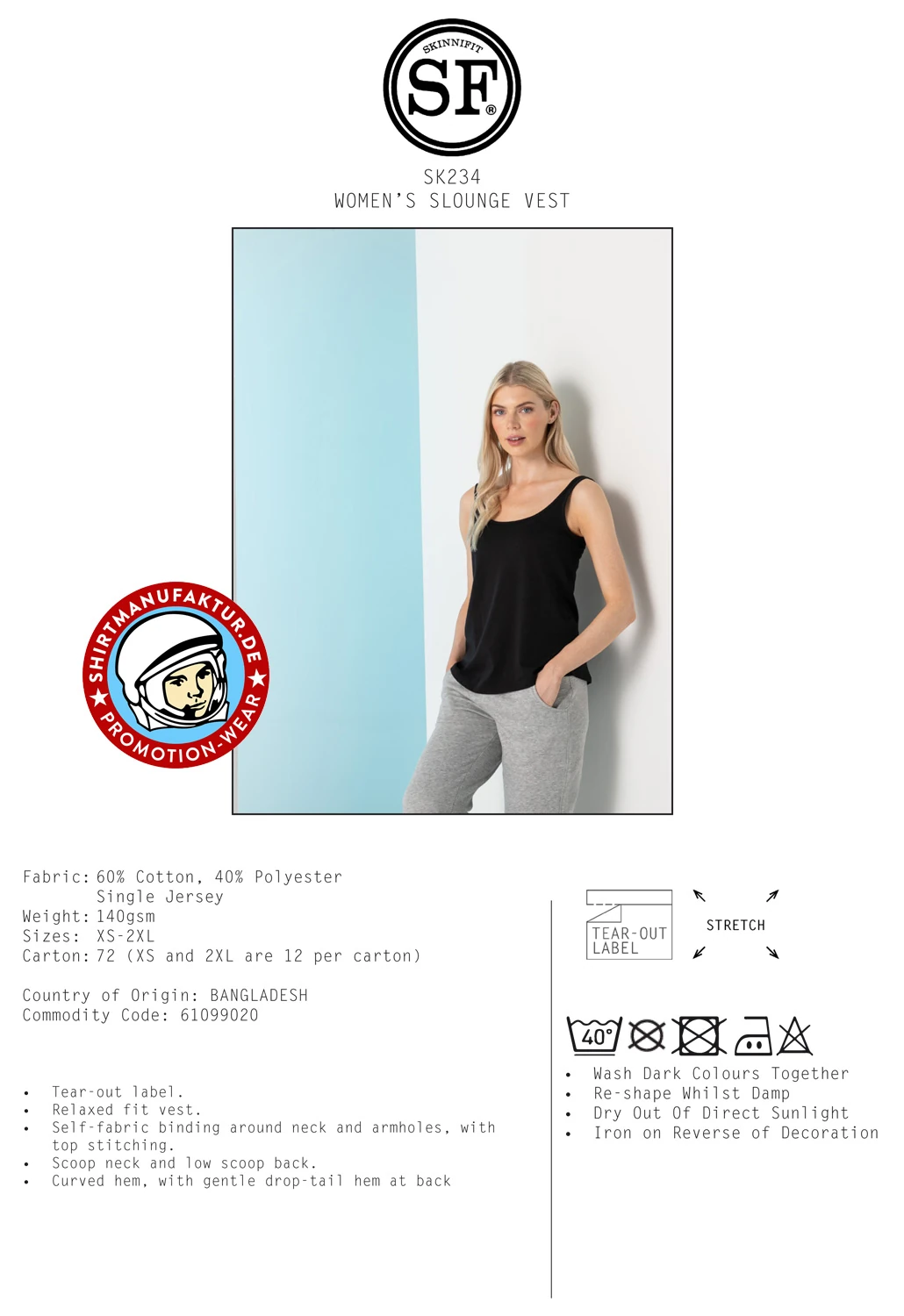 SkinniFit Womens Slounge Vest