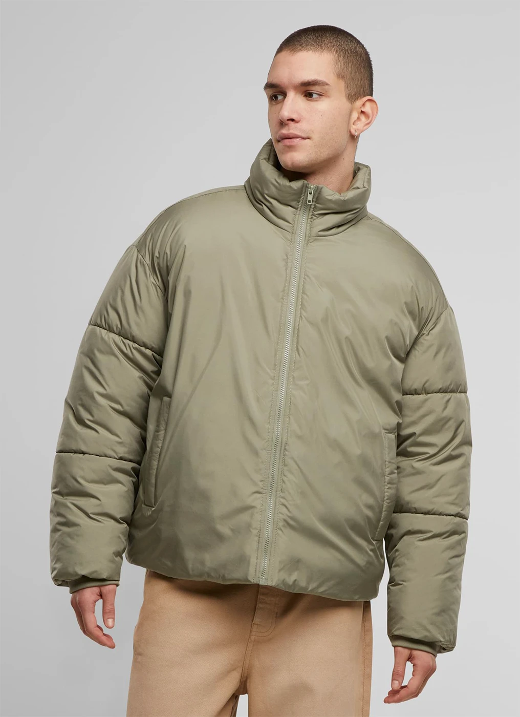 Build Your Brand Oversized Puffer Jacket