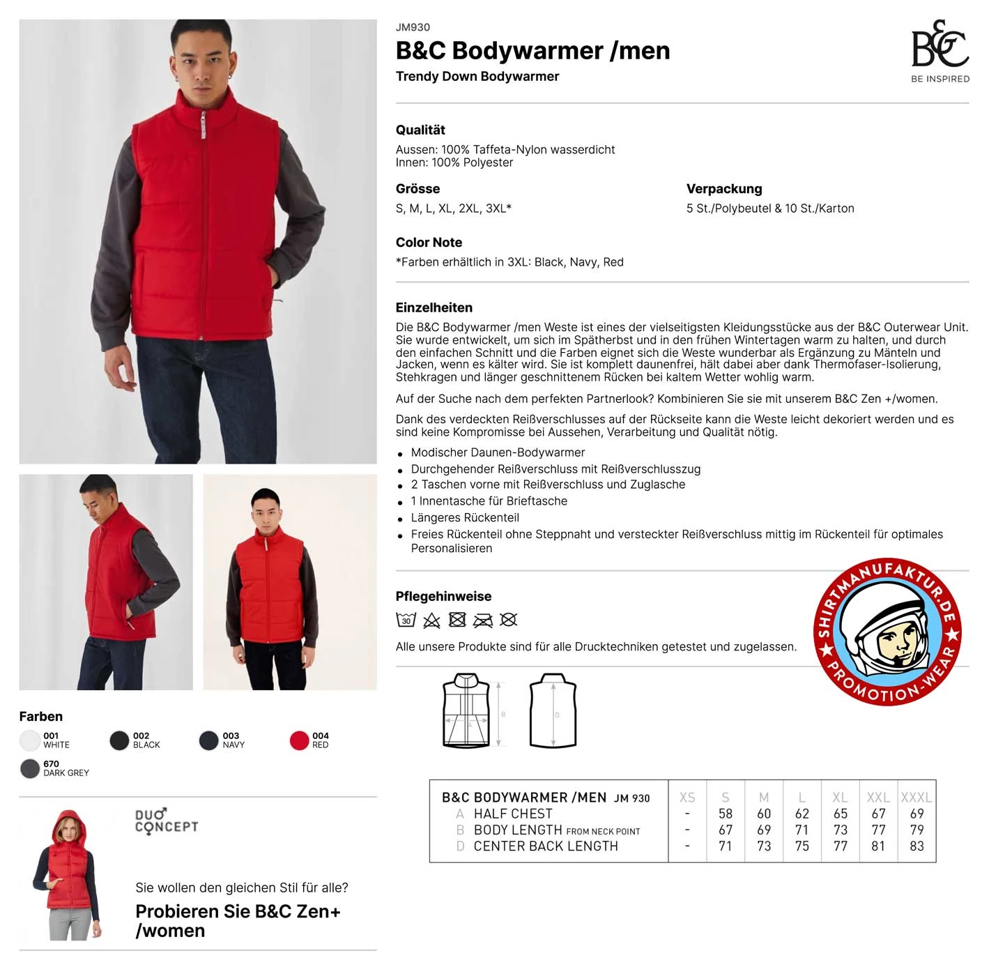 B&C Mens Bodywarmer