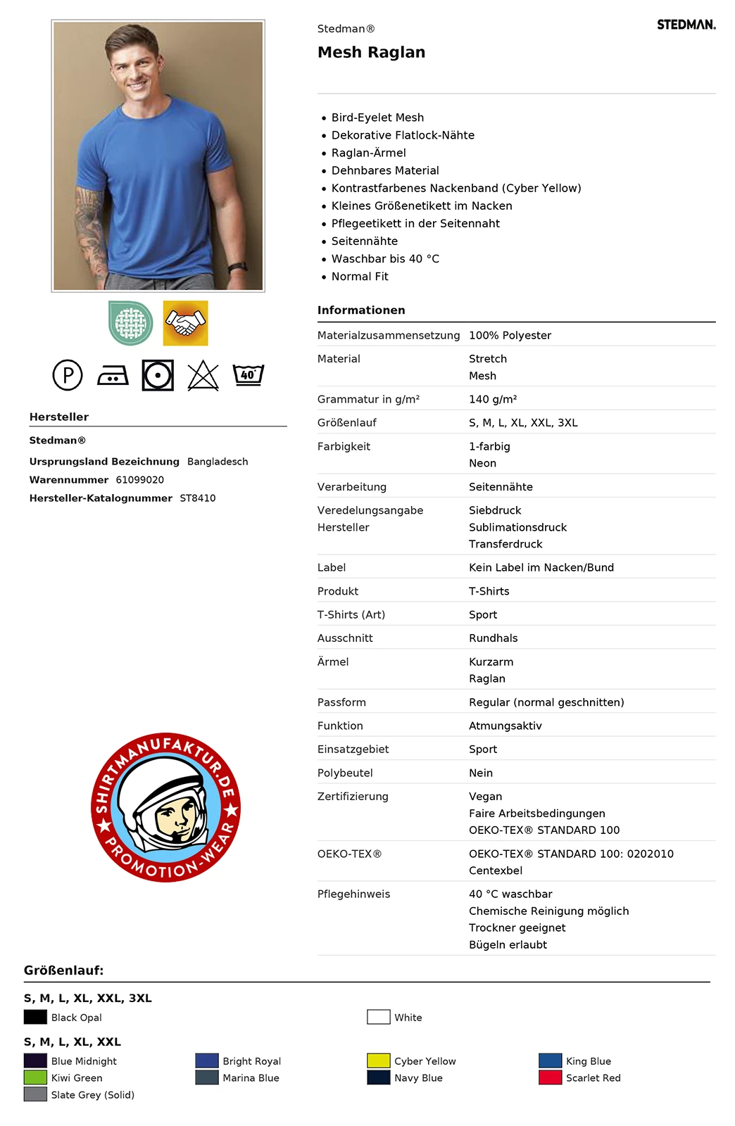Stedman Active 140 Raglan