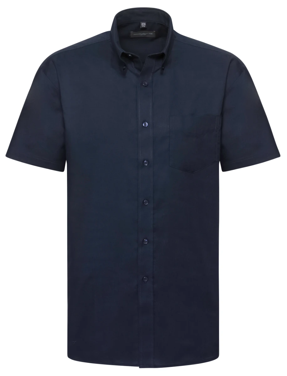 Russell Mens Short Sleeve Oxford Shirt