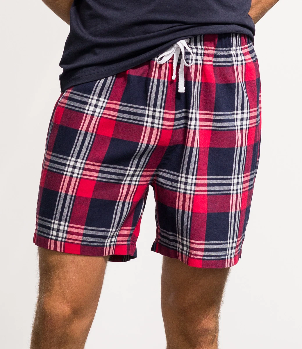 SkinniFit Mens Tartan Lounge Shorts