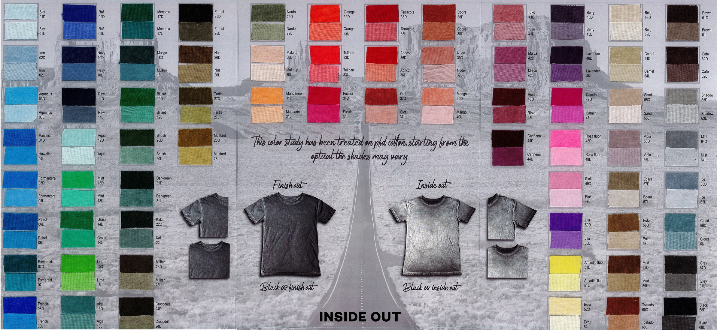 Oltex Farbpalette für insied-out farben