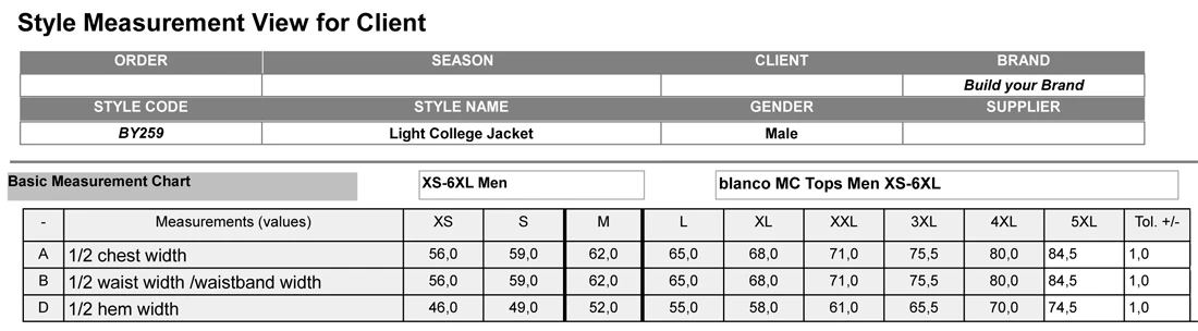 Build Your Brand Light College Jacket