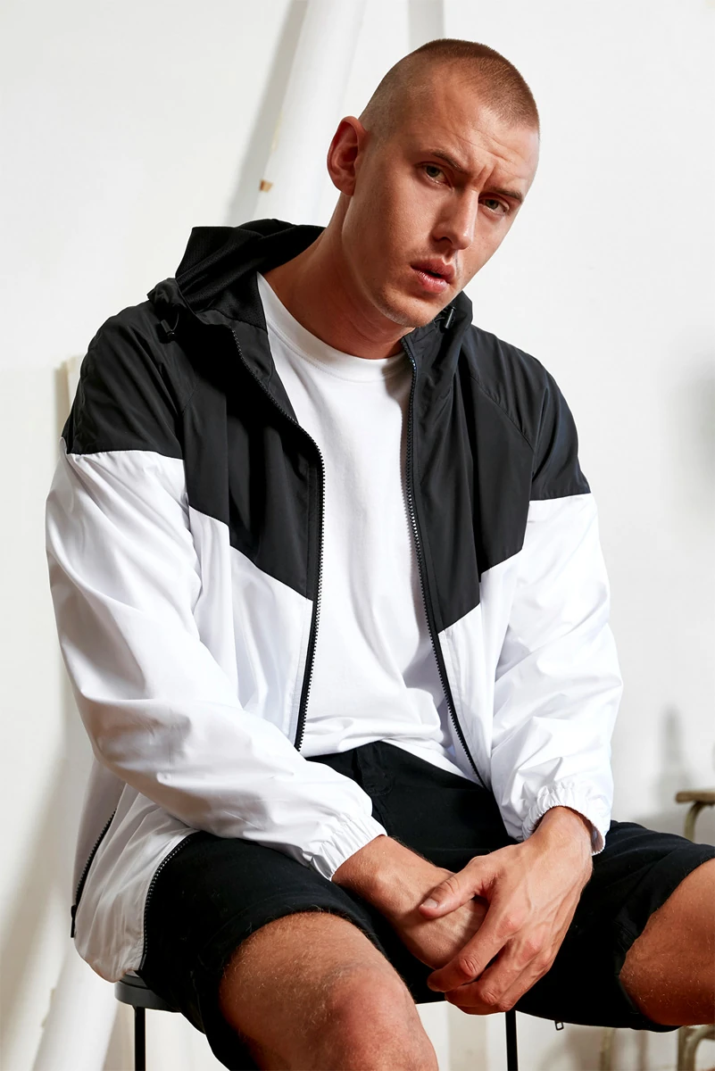 Build Your Brand 2-Tone Tech Windrunner