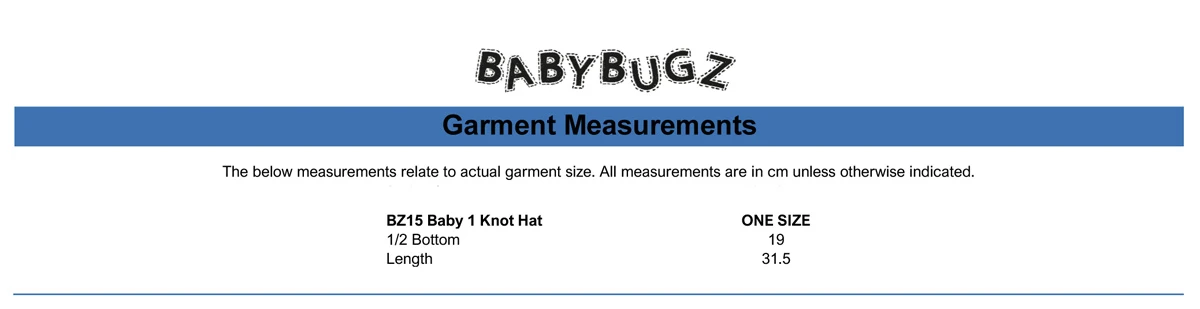 Babybugz Baby One Knot Hat