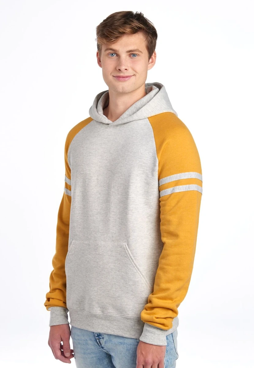 Jerzees Nublend Varsity Colour-Block Hooded Sweatshirt