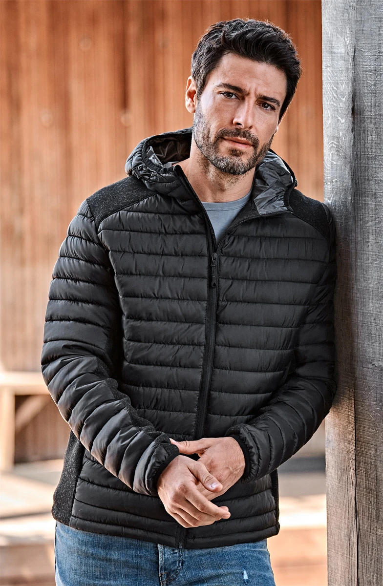 Tee Jays Mens Hooded Outdoor Crossover Jacket