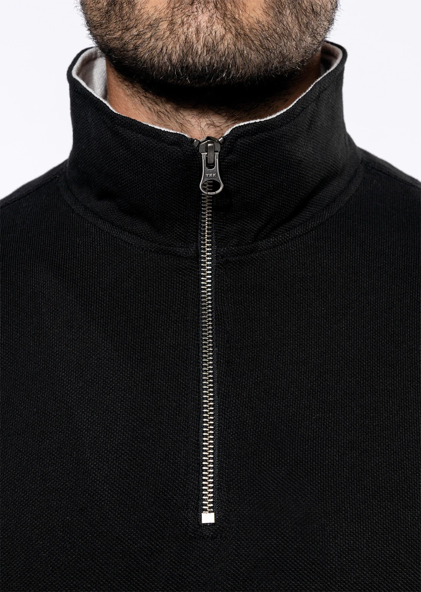 Kariban Trucker Zip Neck Sweatshirt