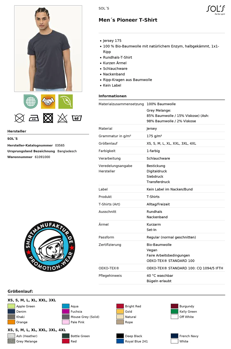 Sol's Pioneer T-Shirt