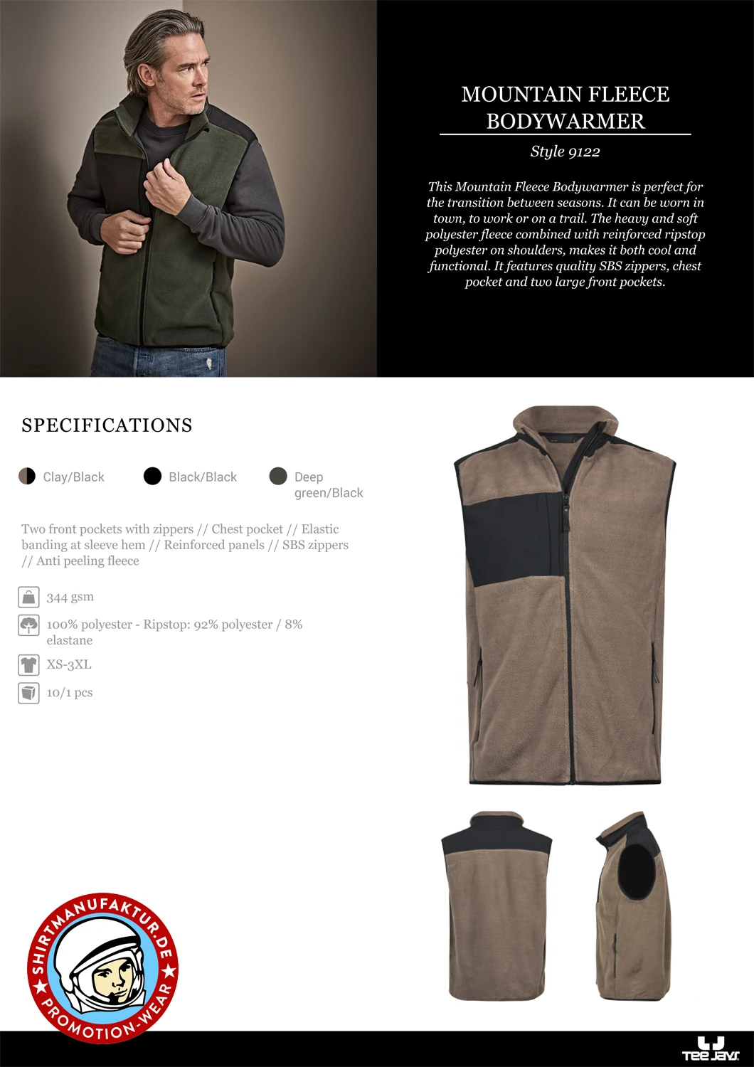 Tee Jays Mountain Fleece Bodywarmer