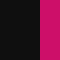 jet black / hot pink