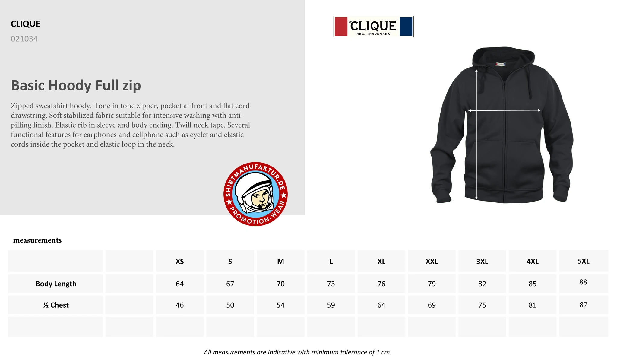 Clique Basic Hoody Full Zip