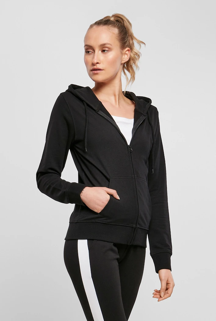 Build Your Brand Ladies Terry Zip Hoodie