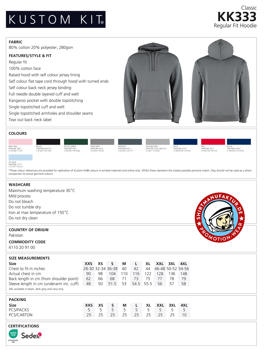 Kustom Kit Regular Fit Hoodie