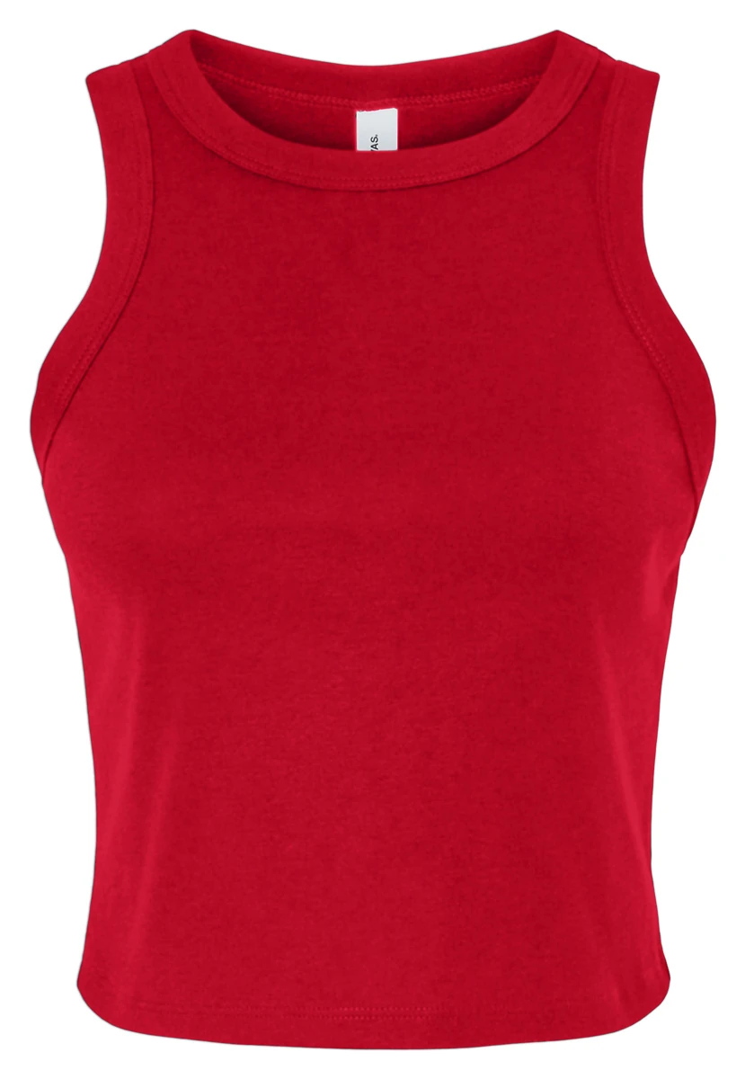 Bella Womens Micro Rib Racer Tank