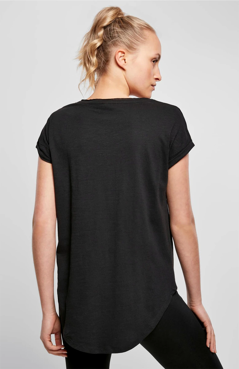 Build Your Brand Ladies Long Slub Tee