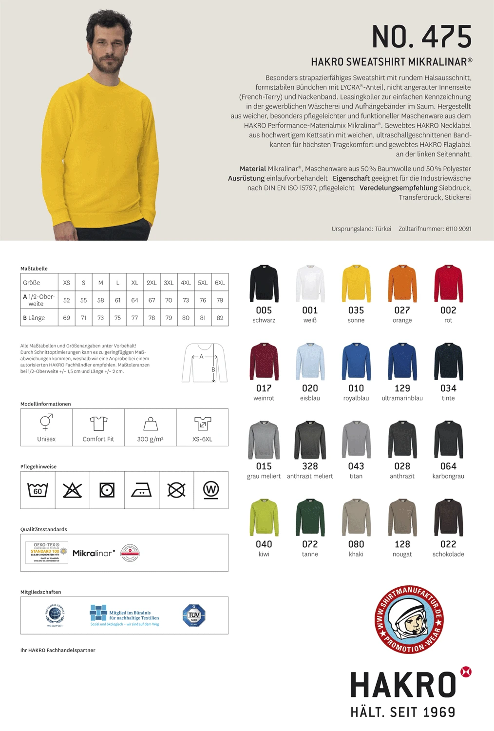 Hakro Sweatshirt Mikralinar