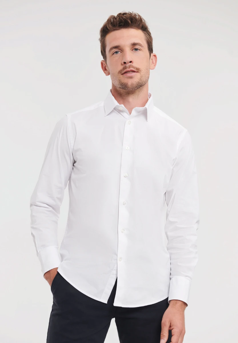 Russell Mens Longsleeve Fitted Shirt