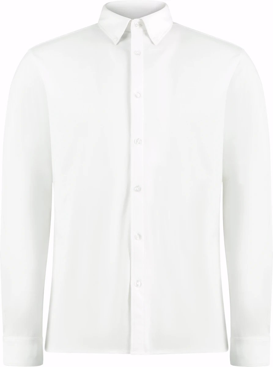 Kustom Kit Tailord Fit Piqué Shirt Longsleeve