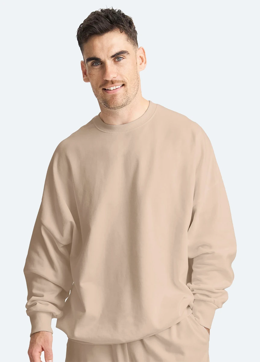 Neutral Oversized Tiger Cotton Sweatshirt