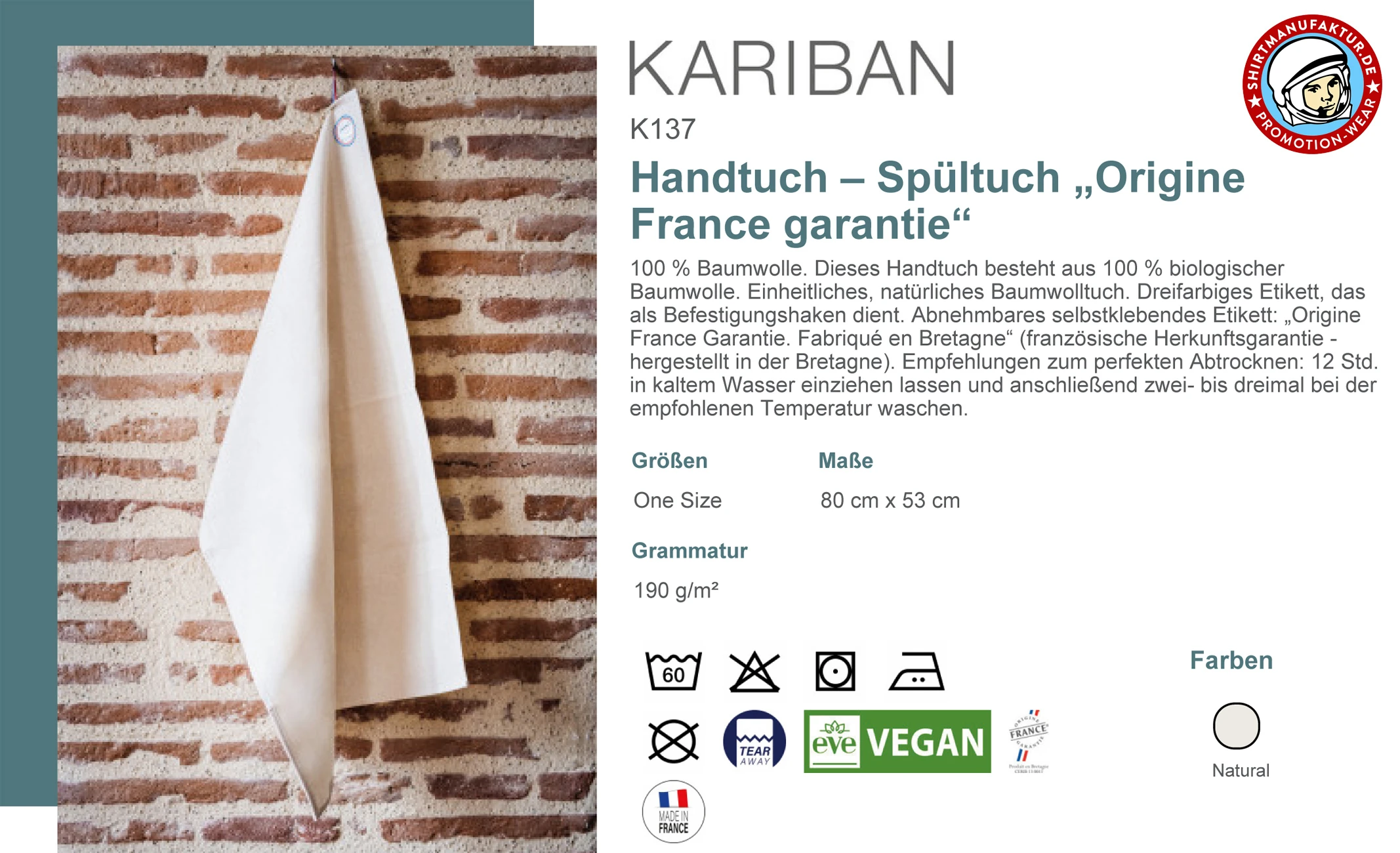 Kariban Handtuch - Spültuch 