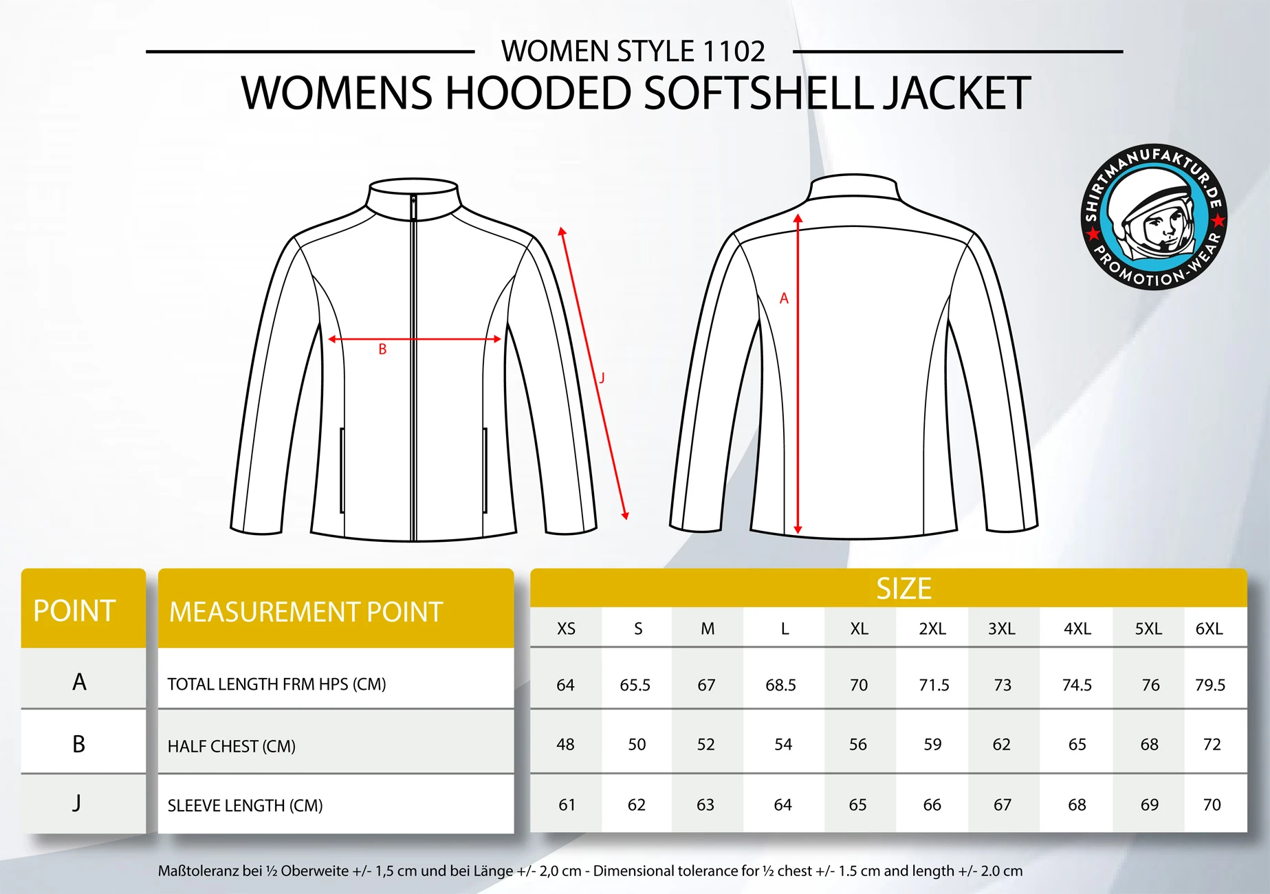 HRM Womens Hooded Softshell Jacket