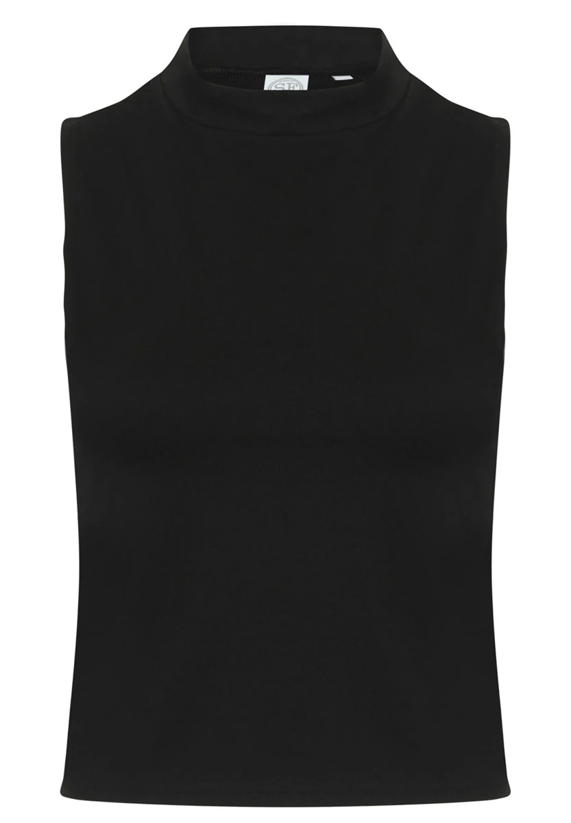 SkinniFit Womens High Neck Crop Vest