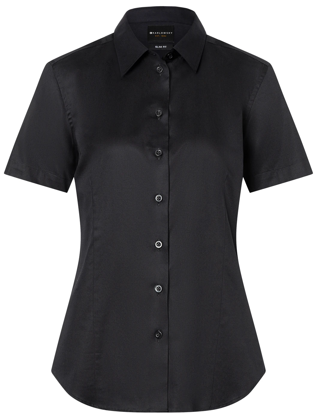 Karlowsky Kurzarm Damenbluse Active-Stretch Slim-Fit