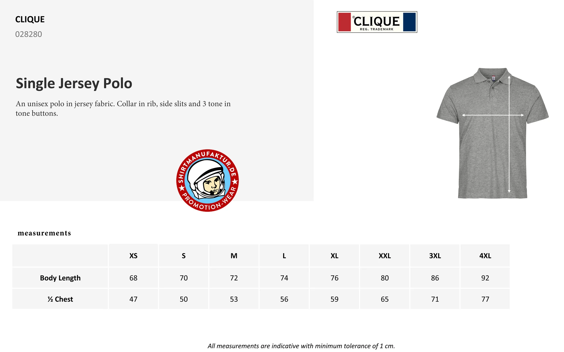 Clique Single Jersey Polo