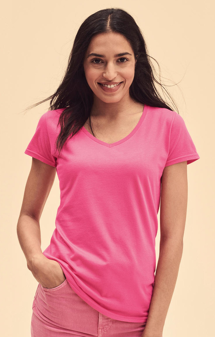 Fruit of the Loom Ladies Iconic 150 V Neck T