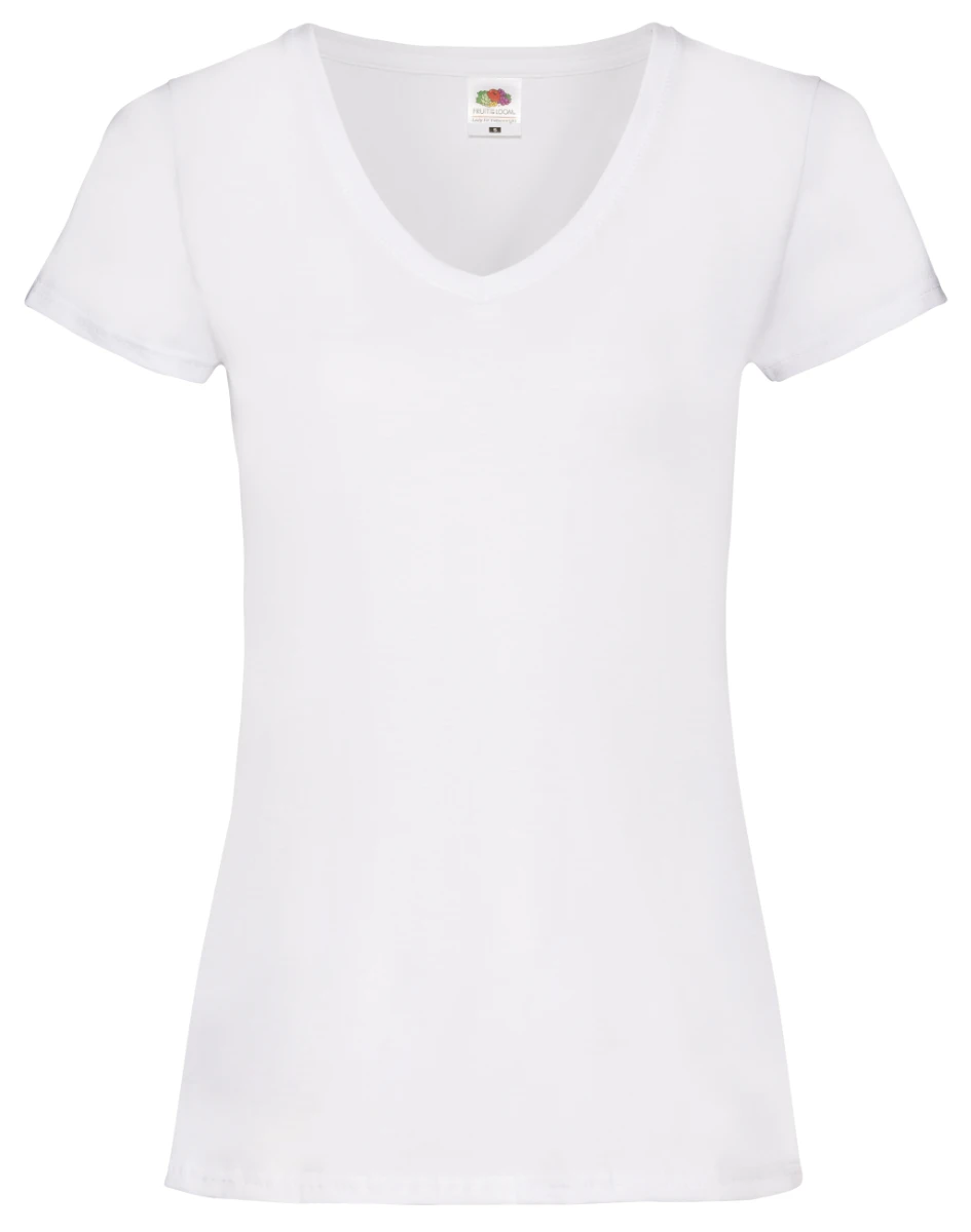 Fruit of the Loom Ladies Valueweight V-Neck T 