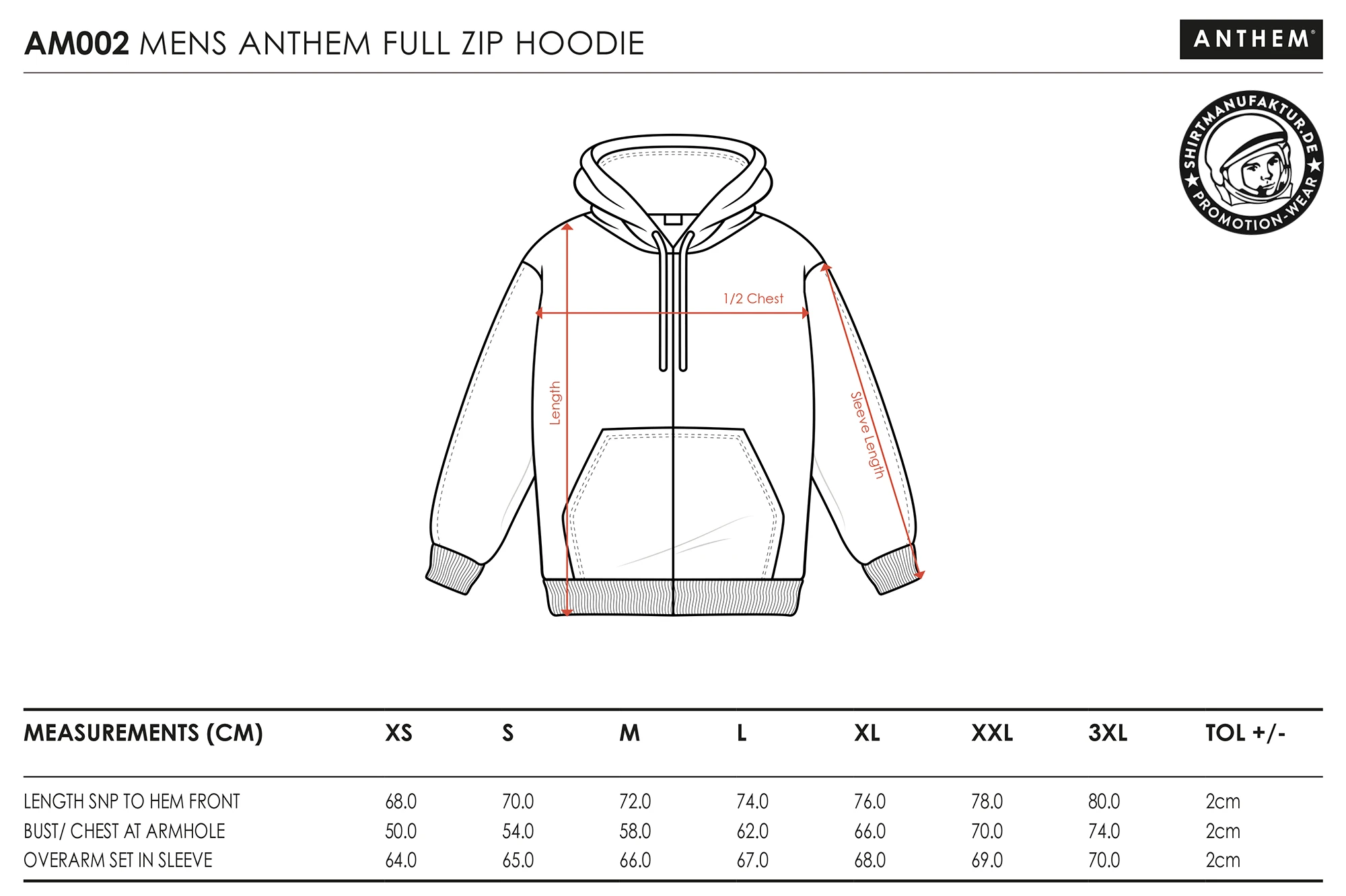 Anthem Mens Full-Zip Hoodie Anthem Mens Full-Zip Hoodie
