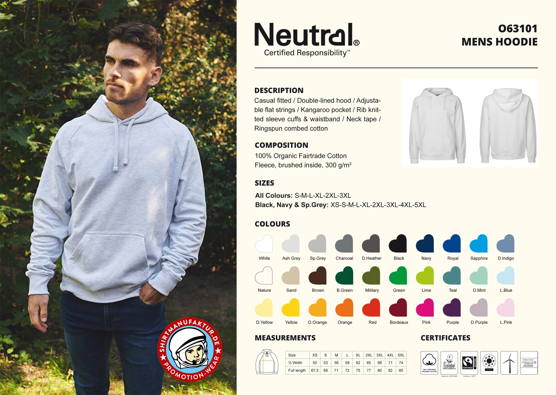 Neutral Mens Hoodie