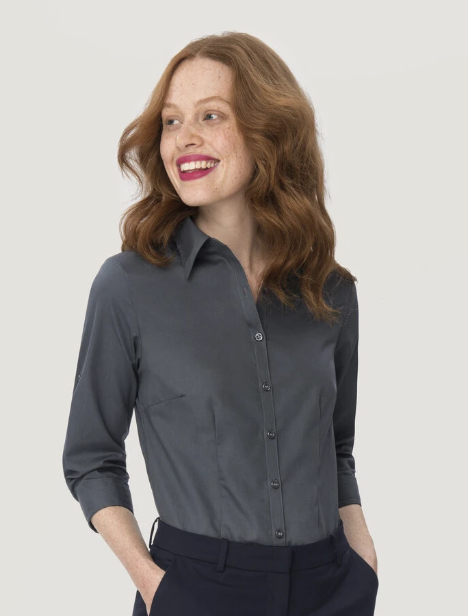Hakro Ladies 3/4 Sleeve Vario Blouse Mikralinar