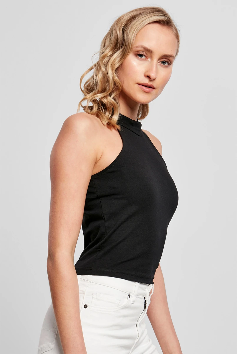 Build Your Brand Ladies Turtleneck Short Top