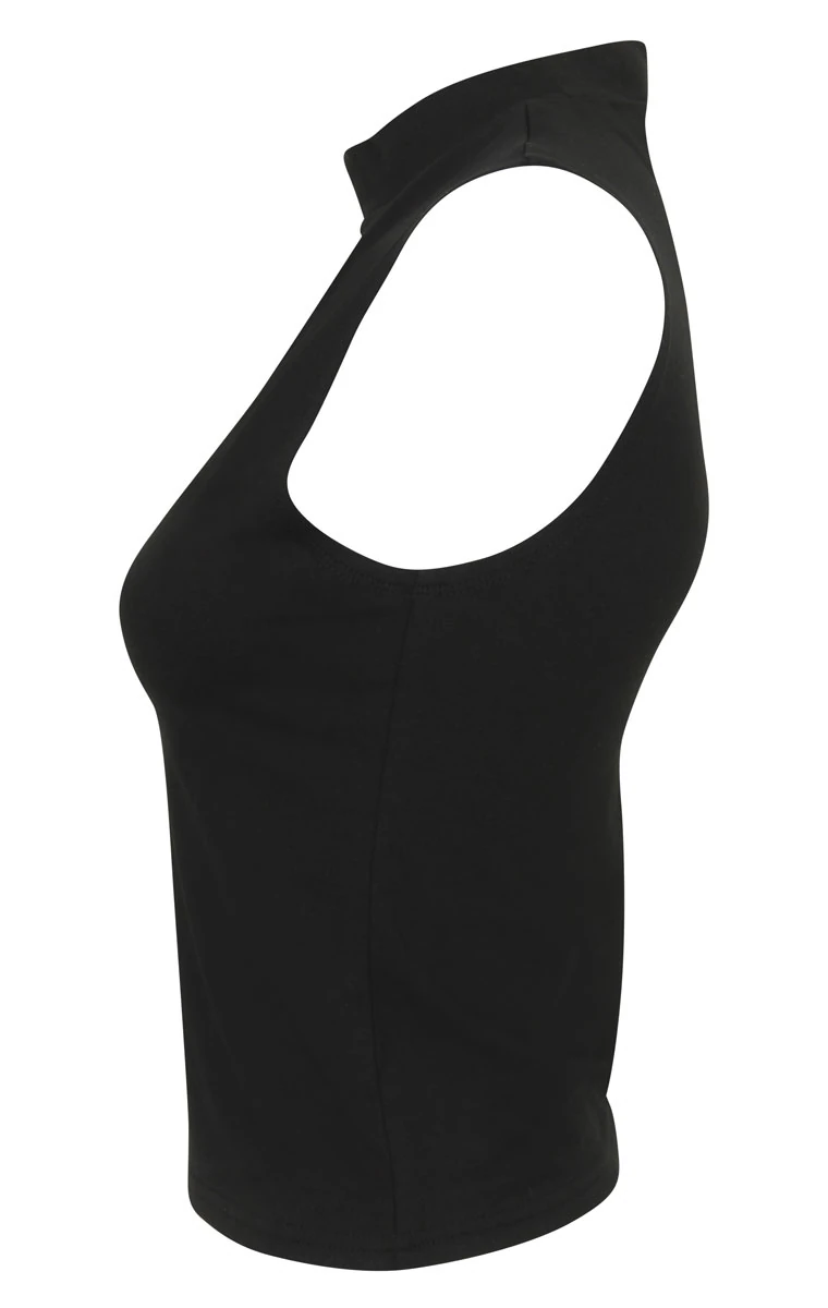 SkinniFit Womens High Neck Crop Vest
