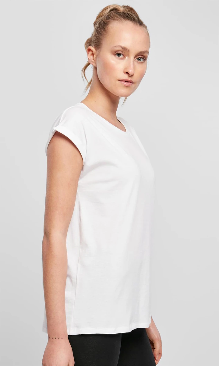 Build Your Brand Ladies Organic Extended Shoulder Tee