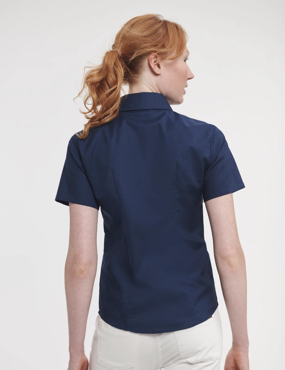 Russell Ladies Short Sleeve Oxford Blouse