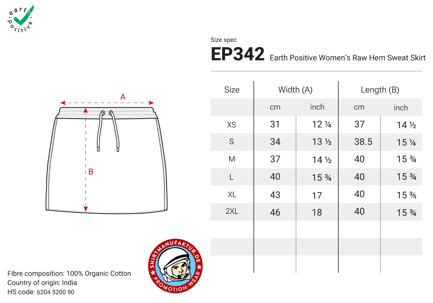 Earth Positive Raw Hem Skirt
