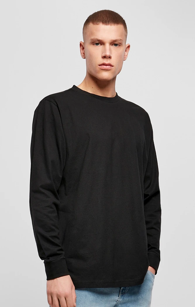 Build Your Brand Longsleeve Tee With Cuffrib