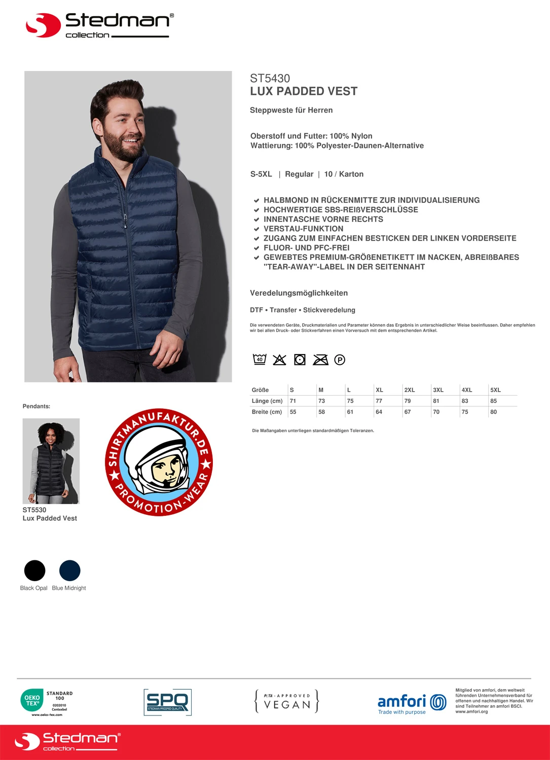 Stedman Lux Padded Vest