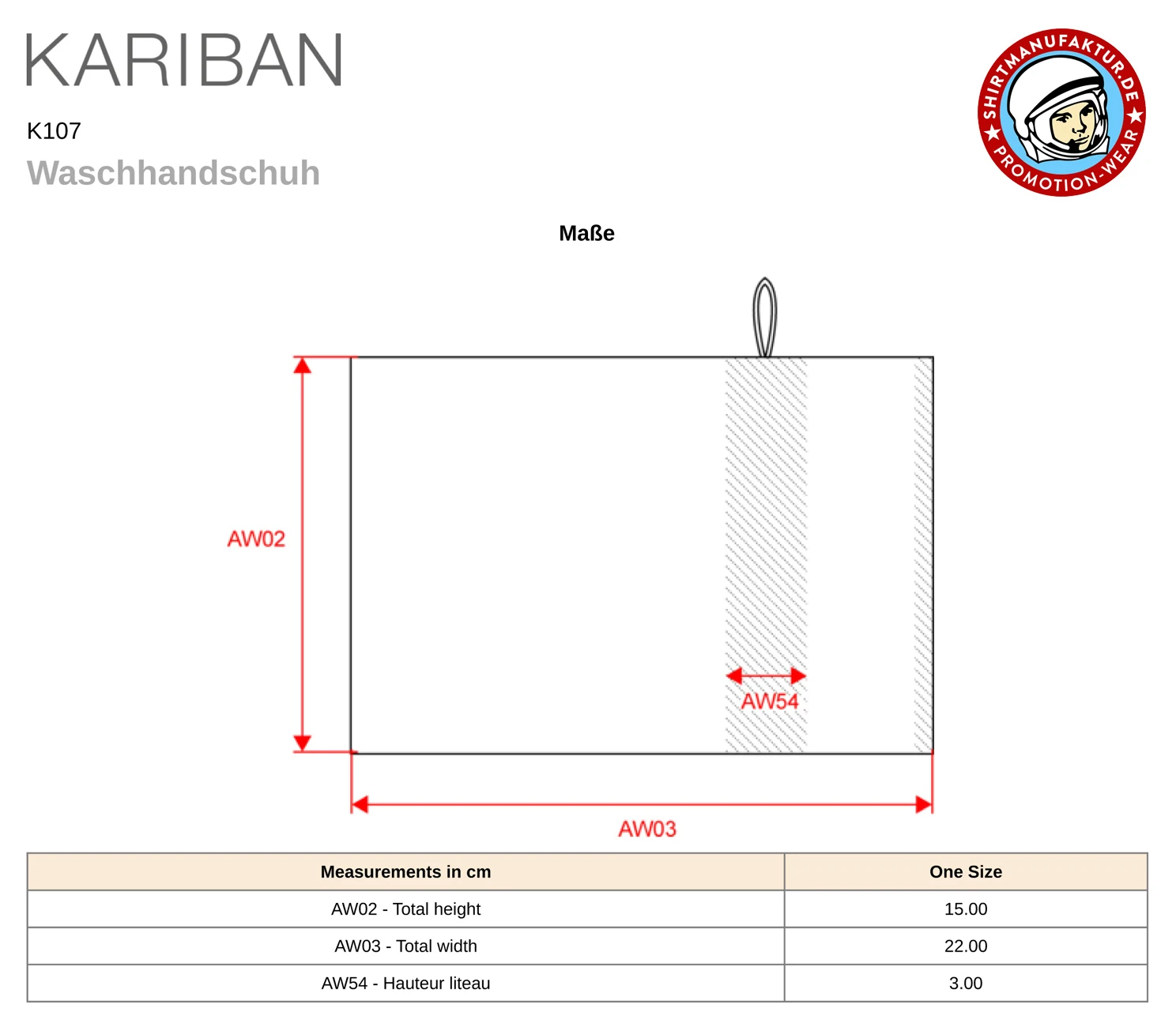 Kariban Waschhandschuh