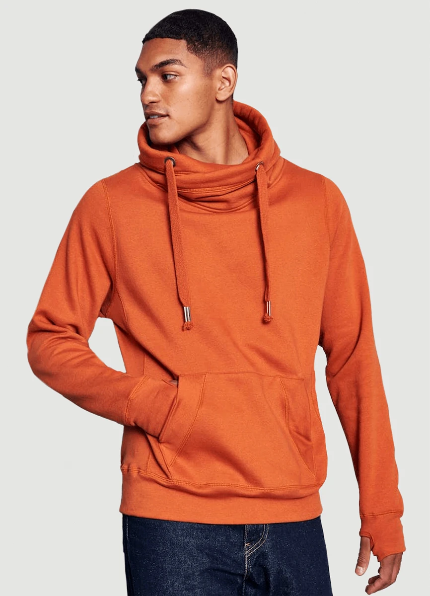 Just Hoods Cross Neck Hoodie