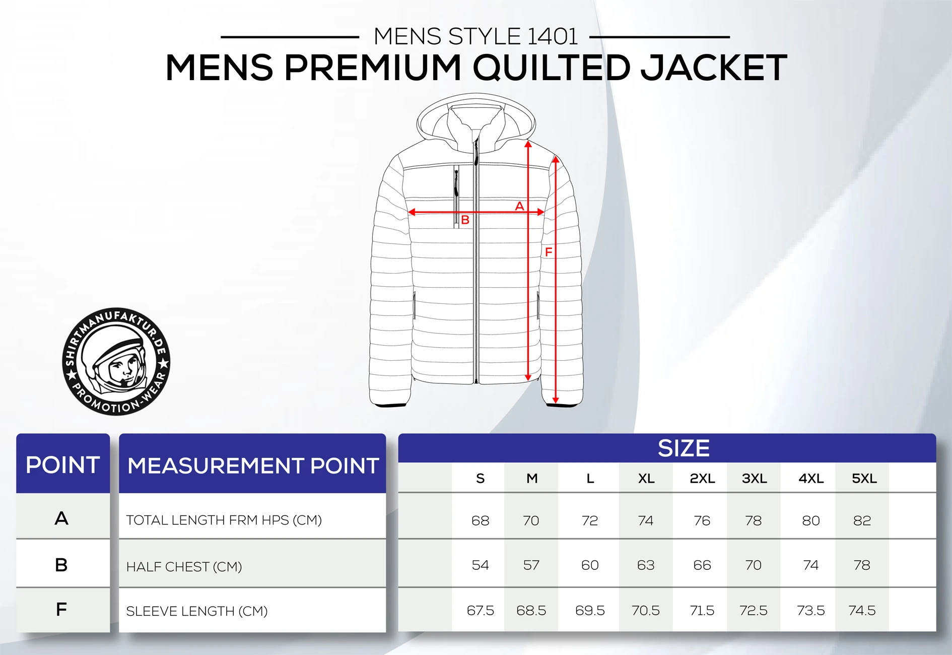 HRM Mens Premium Quilted Jacket