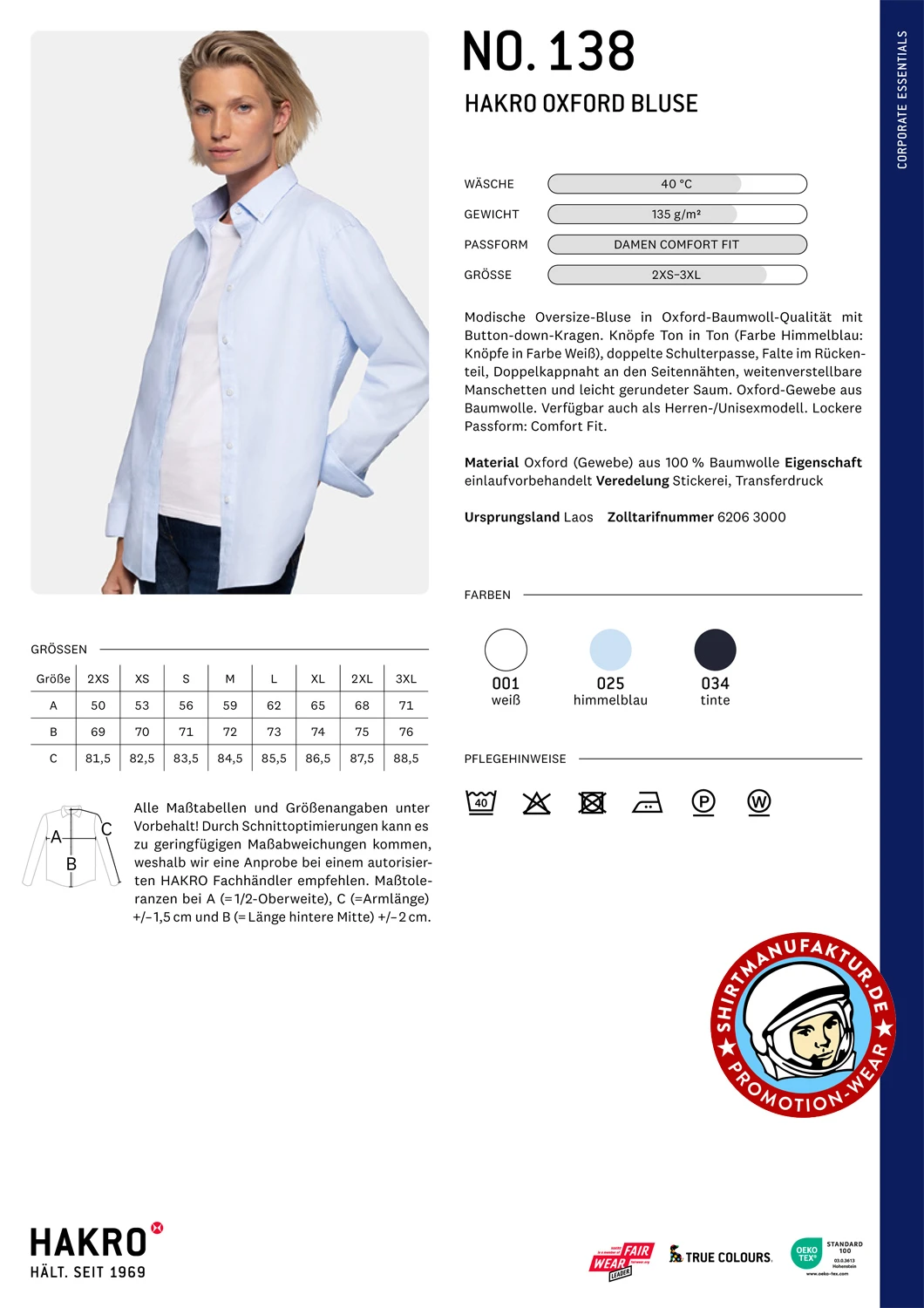 Hakro Ladies Oxford Blouse