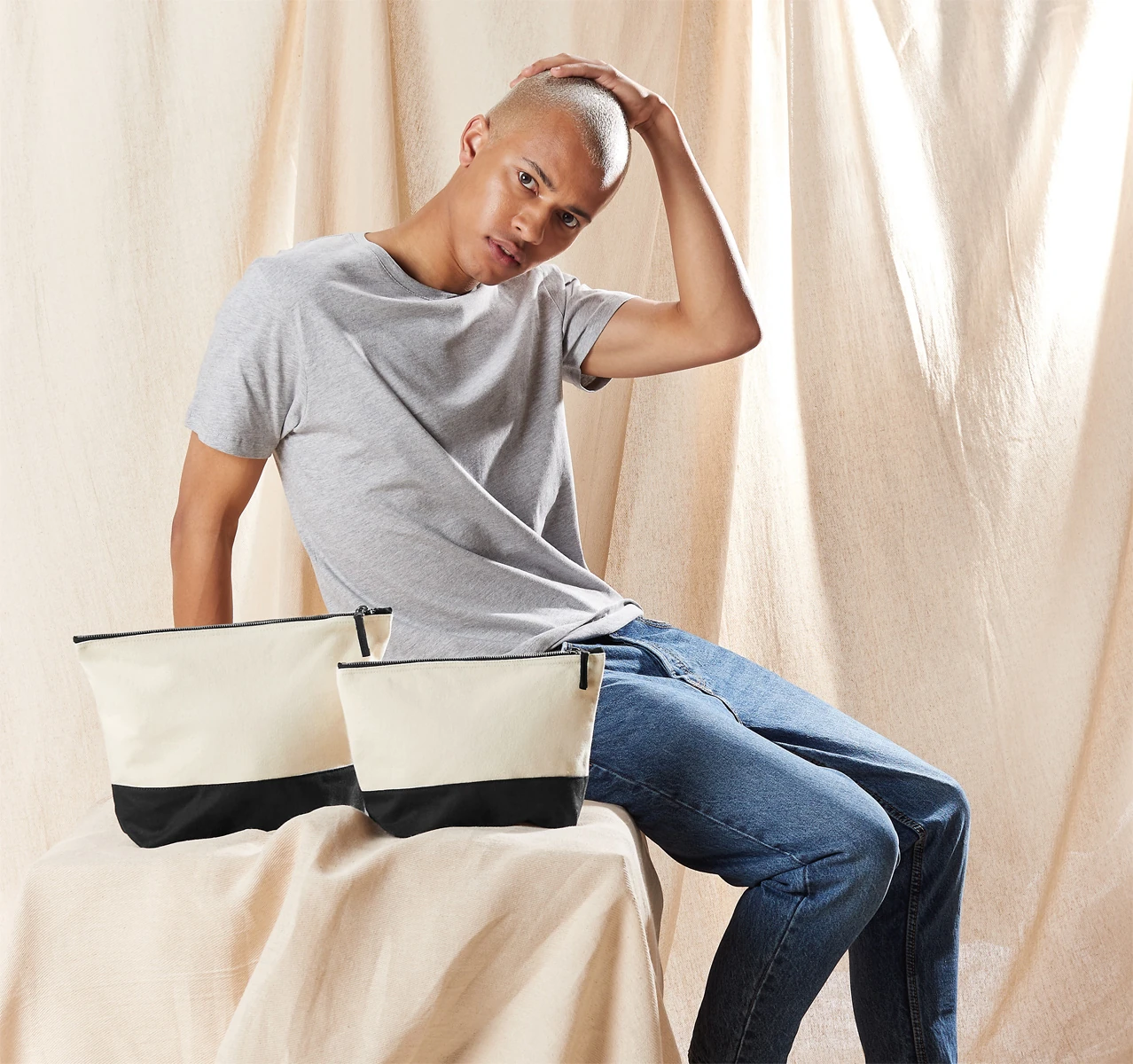 Westford Mill Dipped Base Canvas Accessory Bag