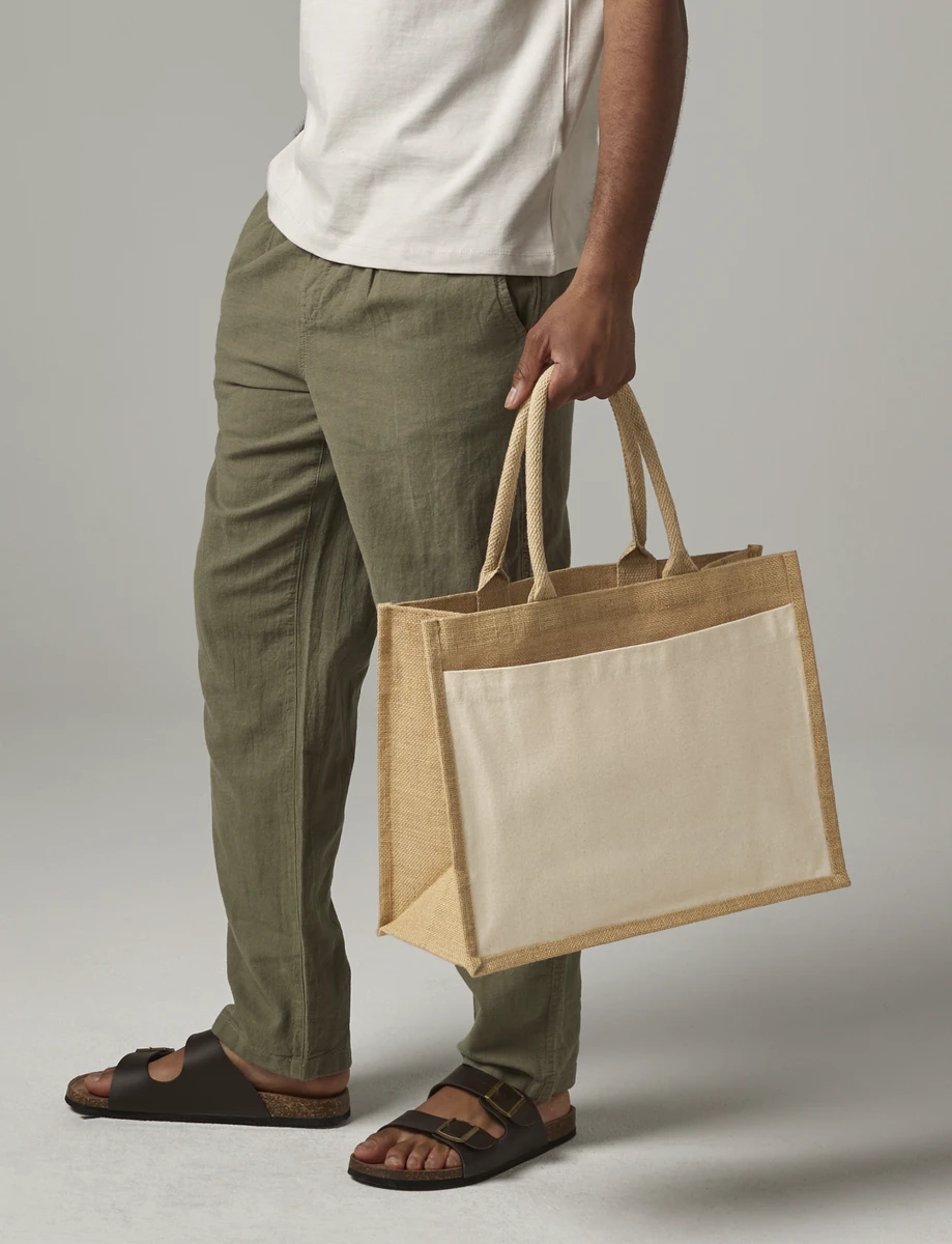 Westford Mill Cotton Pocket Jute Shopper